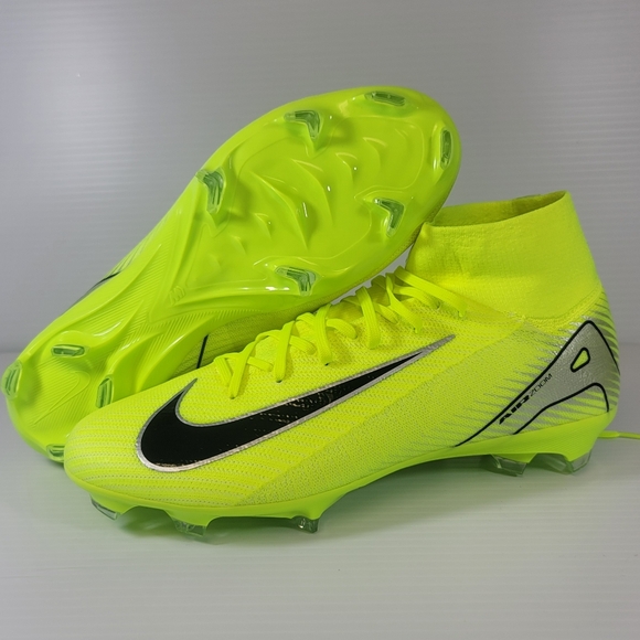 Nike Zoom Superfly 10 Elite FG Volt Black HF9433-700 Mens Size 9.5 Soccer Cleats